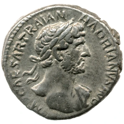 Denarius - Hadrian P M TR P COS DES III CONCORD; Concordia and Spes front