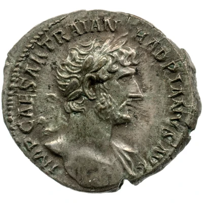 Denarius - Hadrian P M TR P COS DES III VOT PVB; Pietas front