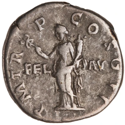Denarius - Hadrian P M TR P COS II FEL AVG; Felicitas back