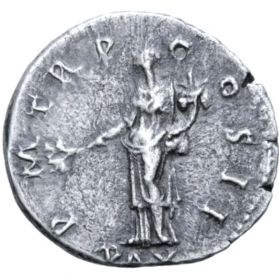 Denarius - Hadrian P M TR P COS II PAX; Pax back