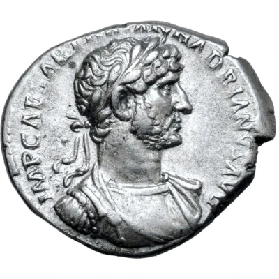 Denarius - Hadrian P M TR P COS II PAX; Pax front