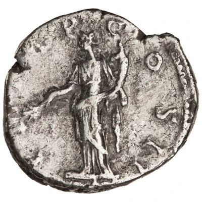 Denarius - Hadrian P M TR P COS II PAX; Pax back