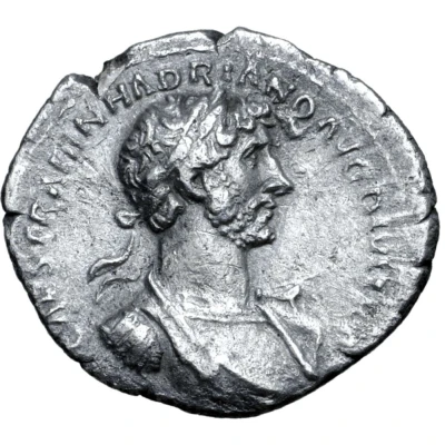Denarius - Hadrian P M TR P COS II PIETAS; Pietas front