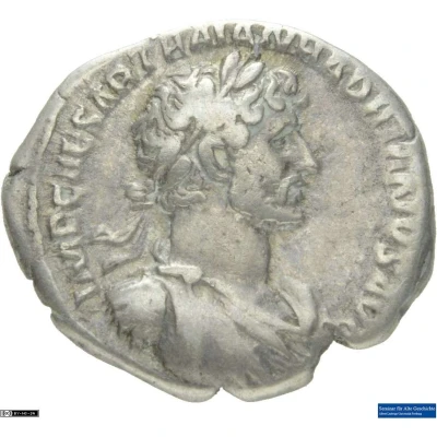 Denarius - Hadrian P M TR P COS II PIETAS; Pietas front