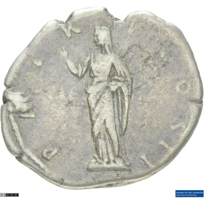 Denarius - Hadrian P M TR P COS II PIETAS; Pietas back