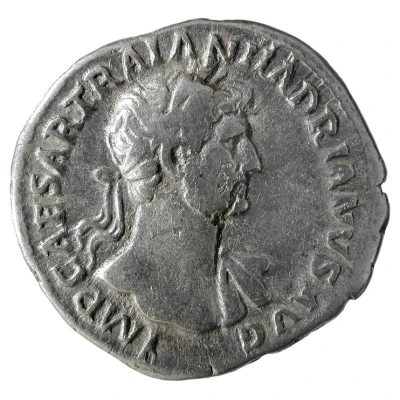 Denarius - Hadrian P M TR P COS II VOT PUB; Pietas front