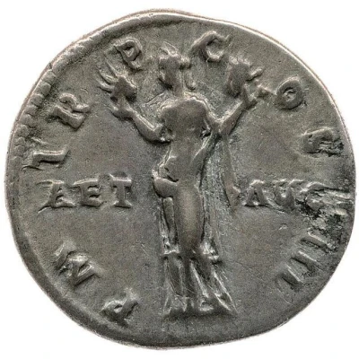 Denarius - Hadrian P M TR P COS III AET AVG; Aeternitas back