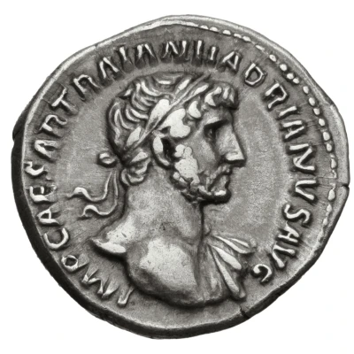 Denarius - Hadrian P M TR P COS III AETER AVG; Aeternitas front