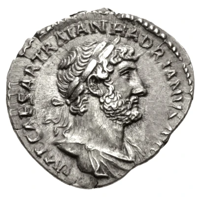 Denarius - Hadrian P M TR P COS III; Aequitas and Moneta front