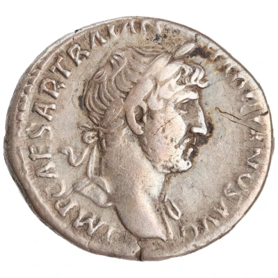 Denarius - Hadrian P M TR P COS III CLEM; Clementia front