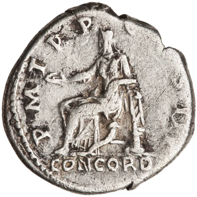 Denarius - Hadrian P M TR P COS III CONCORD; Concordia and Spes back