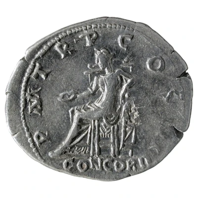 Denarius - Hadrian P M TR P COS III CONCORD; Concordia and Spes back