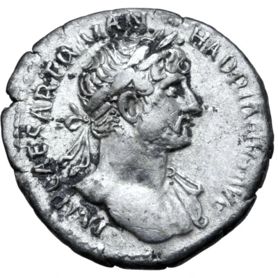 Denarius - Hadrian P M TR P COS III; Concordia and Spes front