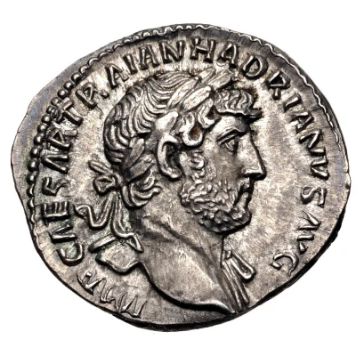 Denarius - Hadrian P M TR P COS III; Genius front