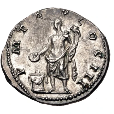 Denarius - Hadrian P M TR P COS III; Genius back
