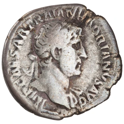 Denarius - Hadrian P M TR P COS III HILAR P R; Hilaritas front