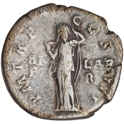 Denarius - Hadrian P M TR P COS III HILAR P R; Hilaritas back