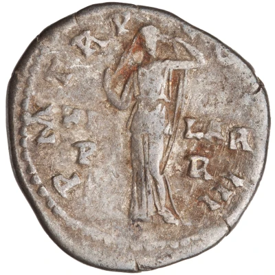Denarius - Hadrian P M TR P COS III HILAR P R; Hilaritas back