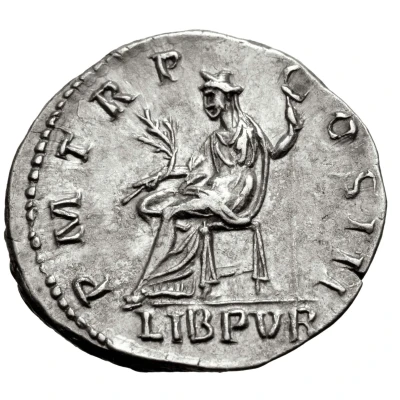 Denarius - Hadrian P M TR P COS III LIB PVB; Libertas back