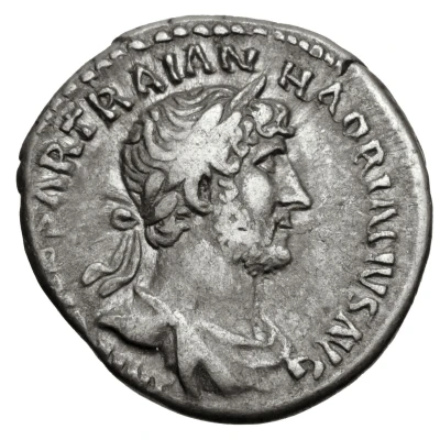 Denarius - Hadrian P M TR P COS III LIBERAL AVG III front