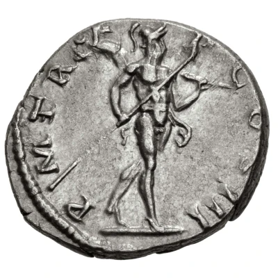 Denarius - Hadrian P M TR P COS III; Mars back