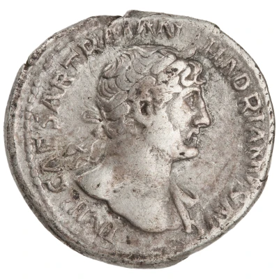 Denarius - Hadrian P M TR P COS III; Mars front