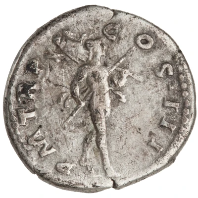 Denarius - Hadrian P M TR P COS III; Mars back