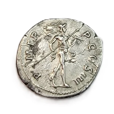 Denarius - Hadrian P M TR P COS III; Mars back