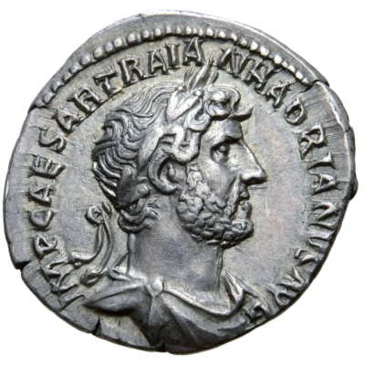 Denarius - Hadrian P M TR P COS III; Minerva front