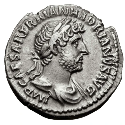 Denarius - Hadrian P M TR P COS III; Minerva front