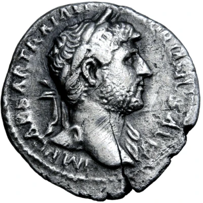 Denarius - Hadrian P M TR P COS III; Oceanus front