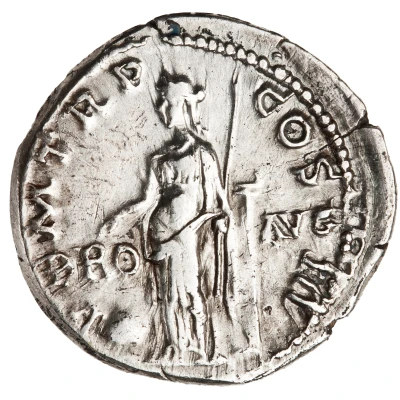 Denarius - Hadrian P M TR P COS III PRO AVG; Providentia back