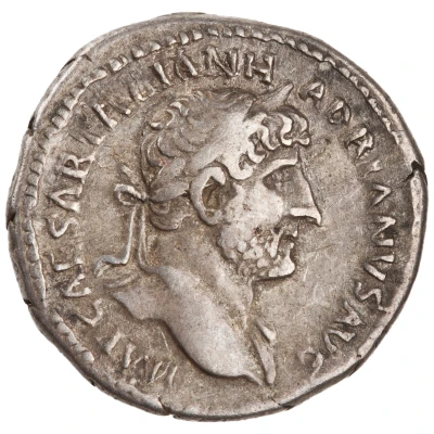 Denarius - Hadrian P M TR P COS III PVDIC; Pudicitia front