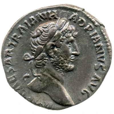 Denarius - Hadrian P M TR P COS III; Pax front