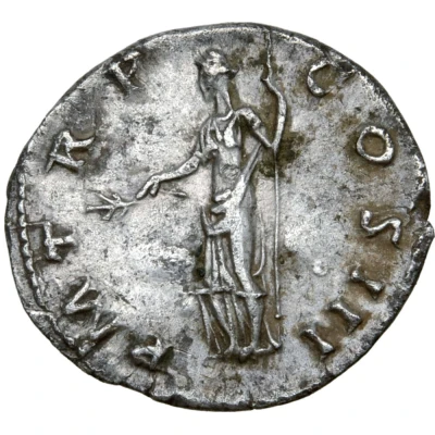Denarius - Hadrian P M TR P COS III; Pax back
