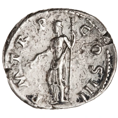 Denarius - Hadrian P M TR P COS III; Pax back
