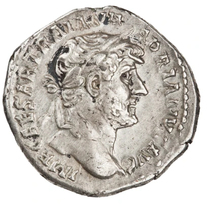 Denarius - Hadrian P M TR P COS III; Pax front