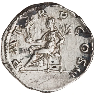 Denarius - Hadrian P M TR P COS III; Pax back