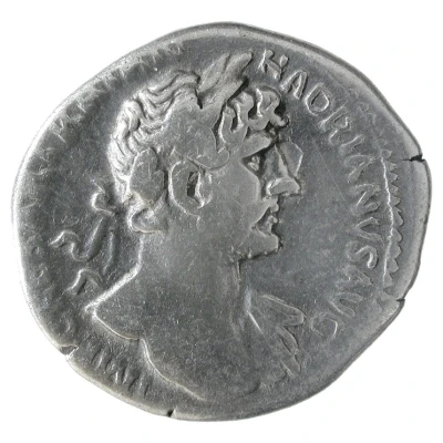 Denarius - Hadrian P M TR P COS III; Pietas front