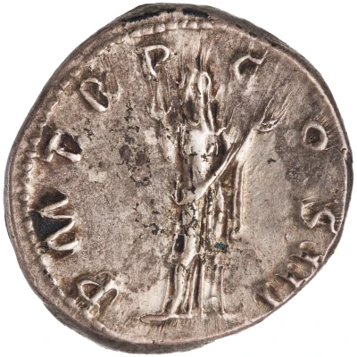 Denarius - Hadrian P M TR P COS III; Pietas back