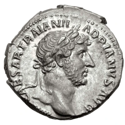Denarius - Hadrian P M TR P COS III; Roma front