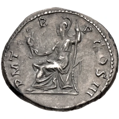 Denarius - Hadrian P M TR P COS III; Roma back