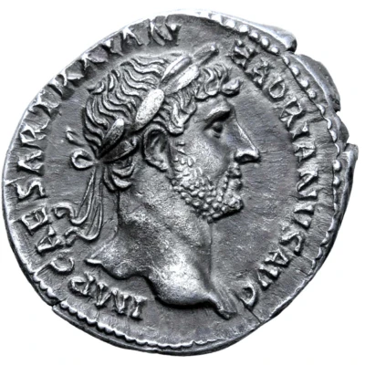 Denarius - Hadrian P M TR P COS III SAL AVG; Salus front