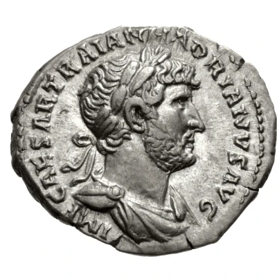 Denarius - Hadrian P M TR P COS III SAL AVG; Salus front
