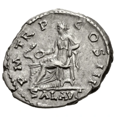 Denarius - Hadrian P M TR P COS III SAL AVG; Salus back