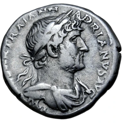 Denarius - Hadrian P M TR P COS III SAL AVG; Salus front