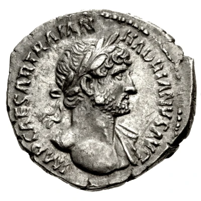 Denarius - Hadrian P M TR P COS III; Salus front