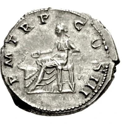 Denarius - Hadrian P M TR P COS III; Salus back