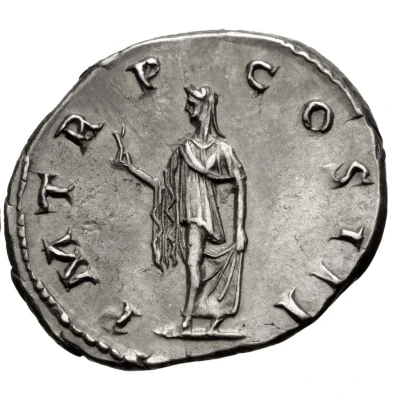 Denarius - Hadrian P M TR P COS III; Spes back