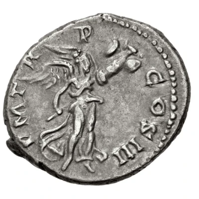 Denarius - Hadrian P M TR P COS III; Victory back
